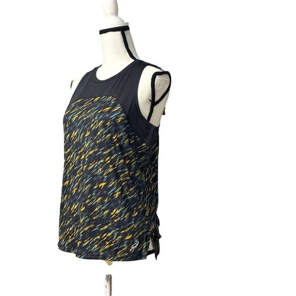 ASICS Women's PR Lyte Running Tank Night Shade/ Sage Print - Picture 2 of 10